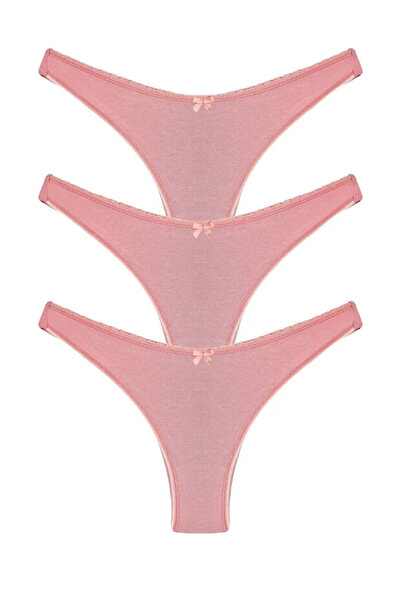 YOYYO 3-Piece Cotton High Waist Brazilian Cut Women's Panties