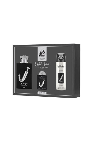 lattafa GiftSet Ishq Al Shuyukh Silver by