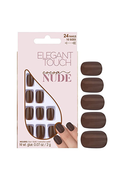 Elegant Touch Σετ, Elegant Touch, Nude, Squoval, Τεχνητά Νύχια, Cocoa, 24 τεμ...