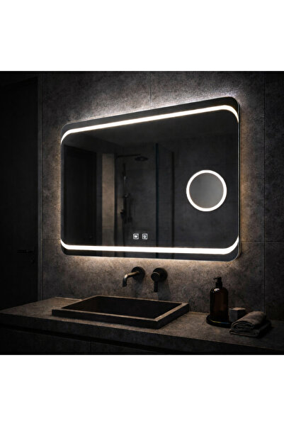 ALC-Shop Oglinda LED Rectangulara, 80x60cm, Stella Touch, Sistem Dezaburire