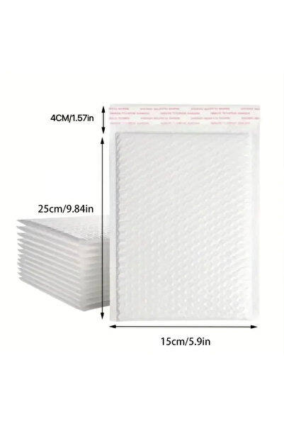 Teo Bantlı Beyaz Patpatlı Balonlu Kargo Poşeti E Ticaret poşeti