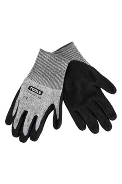 OEM Black Gray Nitrile Gardening Gloves No. 10