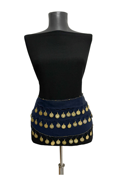 PAPATAY حزام شاكيرا للرقص - حزام خصر للرقص الشرقي - إكسسوار مسرحي مزين بالترتر