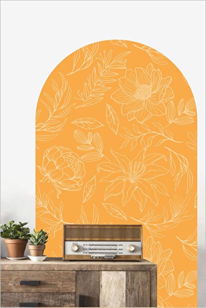 Piksel Grafik ملصق حائط ناعم بنقشة الزهور - نمط بوهيمي