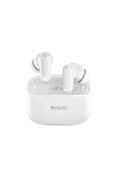 Yesido Bluetooth 5.4 in-ear headphones with microphone TWS38, 250mAh, white