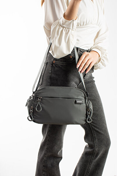 Sanmorris 6030 4-Compartment Water-Resistant Parachute Fabric Shoulder Bag wi...