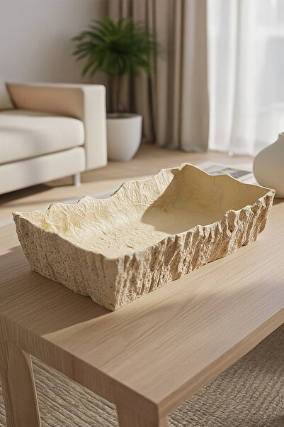 Hmydesign Dekoratif Seramik Tabak El Yapımı Modern Ev Dekoru – Erosion