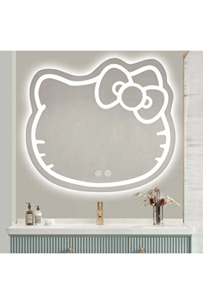 Alista Home Oglindă LED Pisicuță, 80x70, Tactilă, Sistem anti-aburire, Reglabilă
