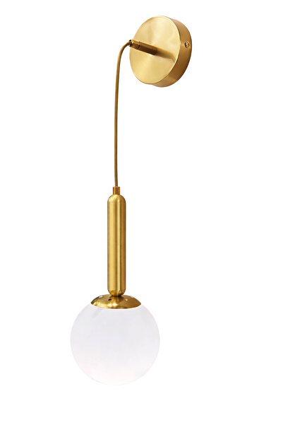 MINIMAL ETICARET VE BILGI TEKNOLOJILERI Golden Ball Beyaz Cam Aplik