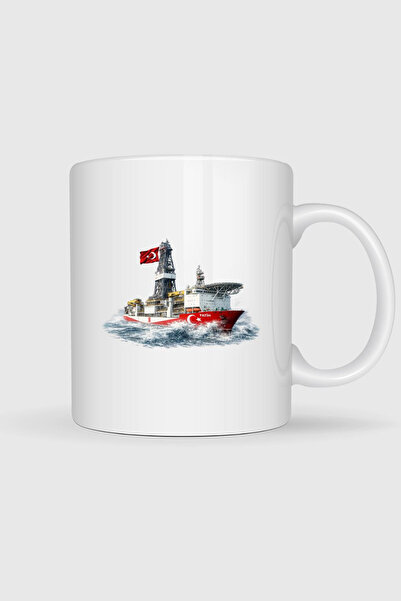 Bahriyeli Collection Fatih Sondaj Gemisi between the Waves Printed Mug