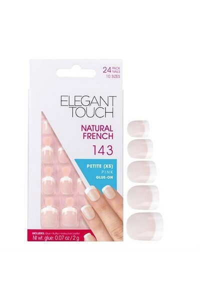 Elegant Touch Σετ, Elegant Touch, Γαλλικά, Τετράγωνα, Τεχνητά Νύχια, Ροζ, 143...
