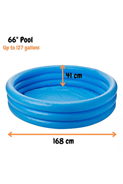 OEM Round inflatable pool, with 3 rings, blue, for outdoors, Intex, girls and...