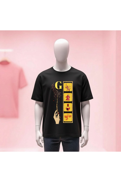 Vordevia تي شيرت هاري بوتر مطبوع برقبة دائرية وقصة واسعة للجنسين