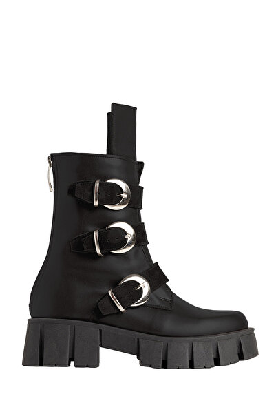 ToH Shoes Zendaya Boots Black Genuine Leather