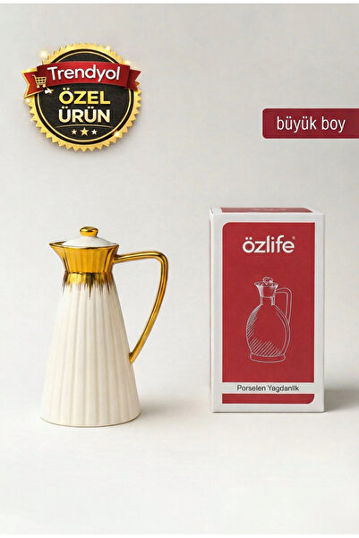 Ozlifehome LUNA Serisi Porselen Yağdanlık Büyük Boy