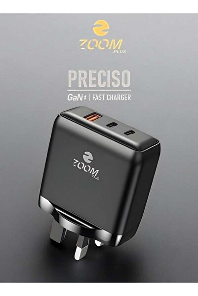 Zoom Plus ZP C588 (PRECICO) 50W Fast Three Port Charger With Two USB-c And On...