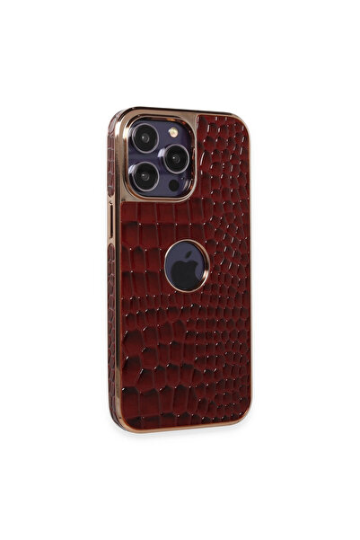 eco port iPhone 14 Pro Case Snake Cover - Claret Red