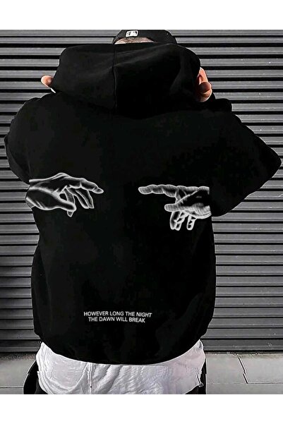 DİVİN Unisex Back-Printed Oversized Hooded Sweatshirt – Warm, Comfortable, an...