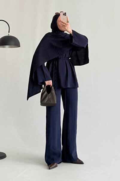 Ketche Şal Detaylı Modal Kumaş İkili Takım