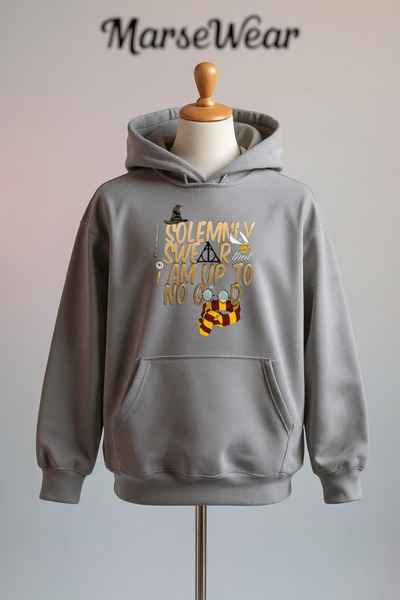 Vordevia Harry Potter Printed Cotton 3 Thread O Oversized K Hooded Sweatshirt