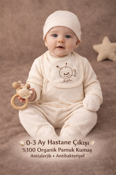 La Luna Baby Girl-Boy Hospital Discharge Set of 6, 100% Organic Cotton Fabric...