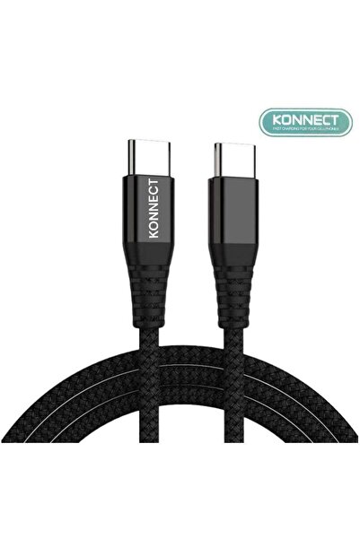 Konnect كابل USB من النوع C إلى النوع C، يدعم توصيل الطاقة بقدرة 120 واط، معت...