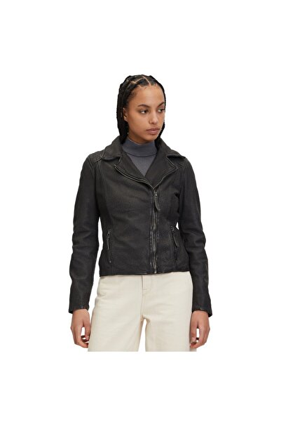 mauritius Women's Anthracite Leather Jacket GWAnimala