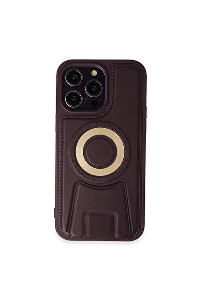 eco port غطاء حماية لهاتف آيفون 14 برو ميركوري مغناطيسي مع حامل - أرجواني غامق