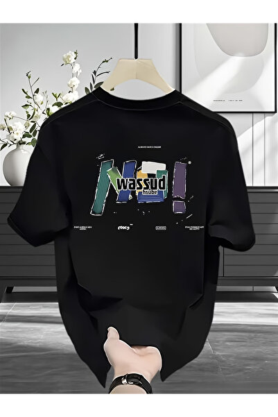 ibibik moda Unisex Oversize NO printed cotton T-shirt με κοντό μανίκι και λαι...