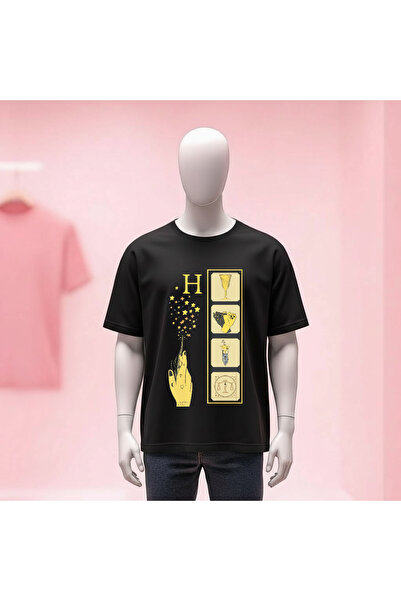 Vordevia Harry Potter Printed Crew Neck Wide Fit Unisex Tshirt