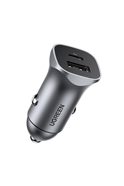 Ugreen Car charger type C, USB 18W Ugreen, silver, 30780