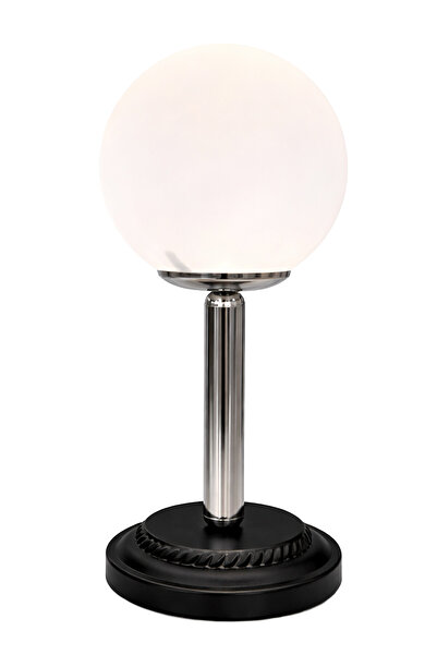 MINIMAL ETICARET VE BILGI TEKNOLOJILERI Black & Silver White Globe Glass Lamp...