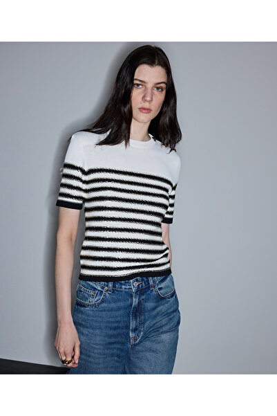 İpekyol Çizgili colorblock triko