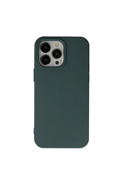 eco port iPhone 14 Pro Case Nano Velvet Silicone - Dark Green