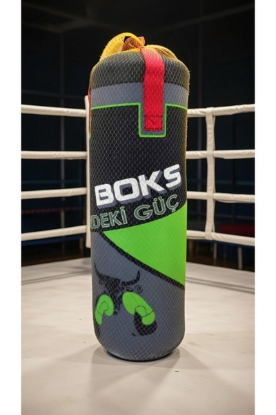 TOPROCKSTORE Çocuk Boks Torbası Seti Eldivenli Asma Çengel Aparatlı 70 Cm