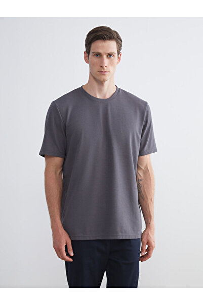 LC Waikiki Rmz Gi̇yi̇m Farkiyla Zero Roba Collar Combed Cotton Men's T-Shirt