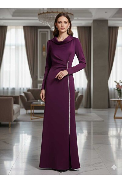 GORI FASHION Elegant long-sleeved maxi dress