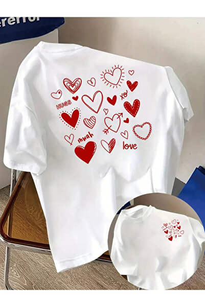 ibibik moda Unisex Streetwear Soft White Combed Cotton Oversize T-Shirt