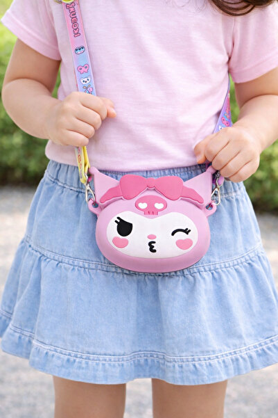 MakeWell Kuromi Children's Bag with Strap – Cute Silicone Mini Shoulder and N...