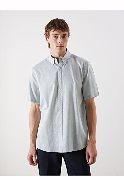 LC Waikiki Rmz Gi̇yi̇m Farkiyla Standart Fit Ke Linen Stylish Men's Shirt