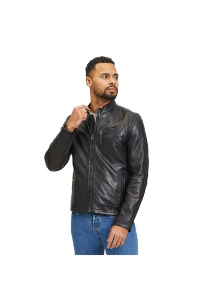 mauritius Geaca de Piele Barbati Gipsy Neagra GMJaqua