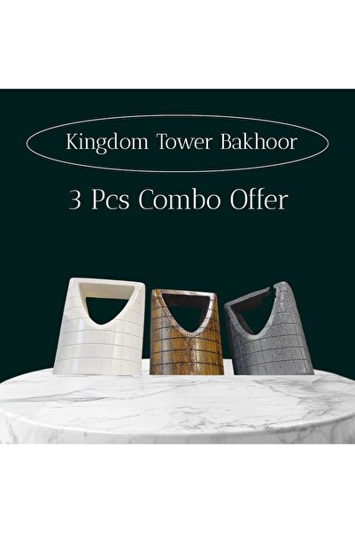 Generic Bakhoor Burner Set – 3 Pcs Combo | Kingdom Tower Design burner | Oud ...