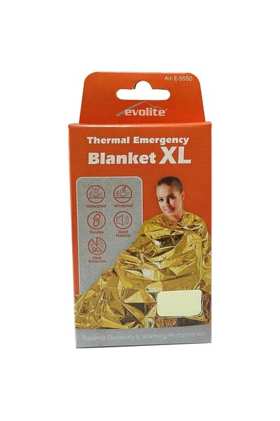 Evolite Acil Durum Termal Battaniye XL - 160x210 cm.