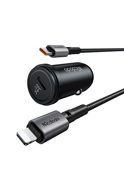 Mcdodo Car charger with Type-C to Lightning cable, Obsidian Series, CC-7492