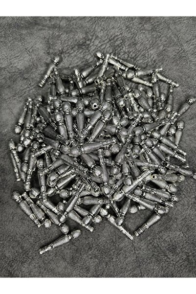 Mos Tespih 5 Pieces of Special Design Cast Silver Color Prayer Beads Imame Ma...