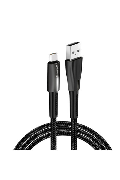 ColorWay USB Quick Charge Charging Cable ColorWay, 1m, LED, Black