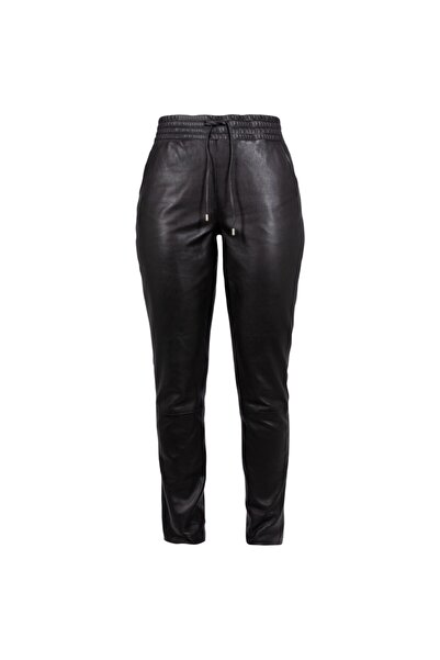 mauritius Women's Black Leather Pants MWTamika