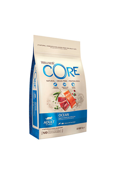 CORE طعام جاف للقطط من ويلنس أوشن بنكهة السلمون والتونة، 4 كجم