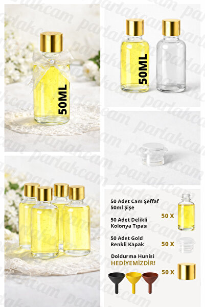 parlakcam 50ml Cologne Bottle – Engagement Promise Mevlüt Gift – Glass Bottle...