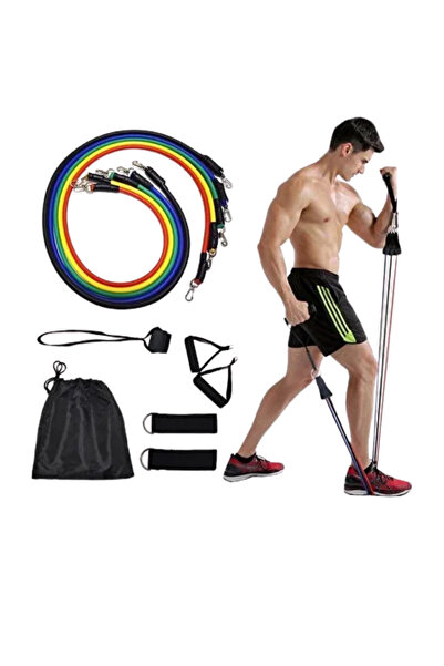Twin Store Mey imports ®   11-piece multi-resistant rubber band workout set f...